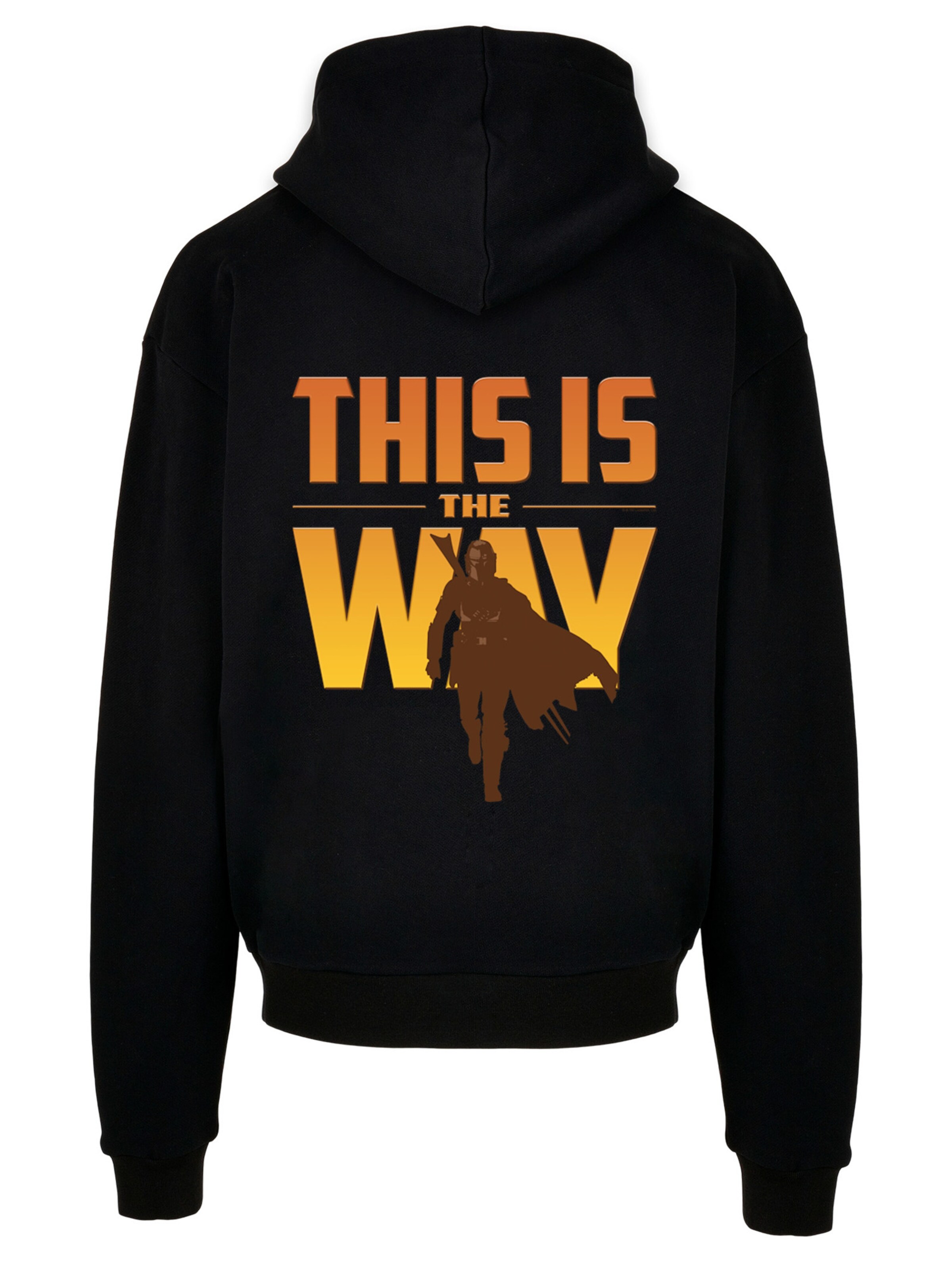 F4NT4STIC Sweatshirt 'Star Wars The Mandalorian This Is The Way' in Zwart: voorkant