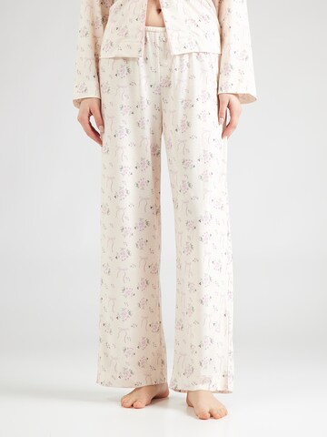 Pantalon de pyjama 'CELESTE' WILD LOVERS en blanc : devant