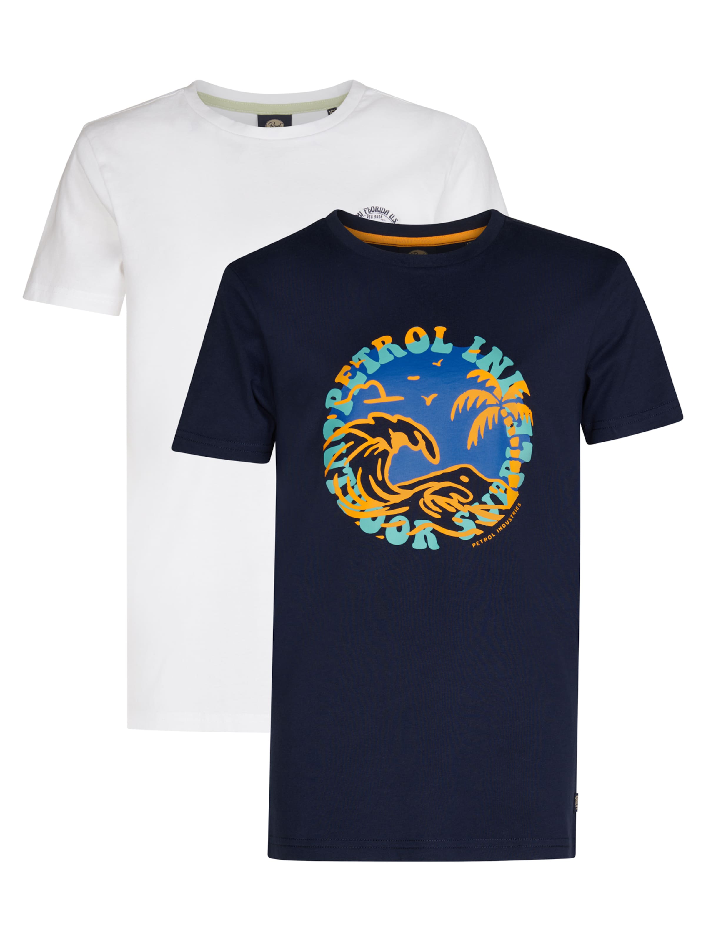 Petrol Industries Μπλουζάκι 'Snapper' σε ανάμεικτα χρώματα: μπροστά