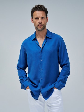 Salsa Jeans Regular fit Button Up Shirt in Blue: front