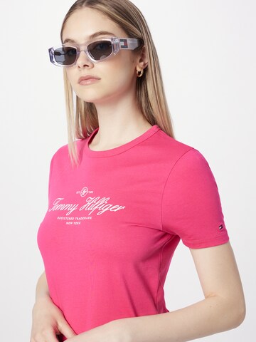 TOMMY HILFIGER Shirt 'SIGNATURE' in Roze