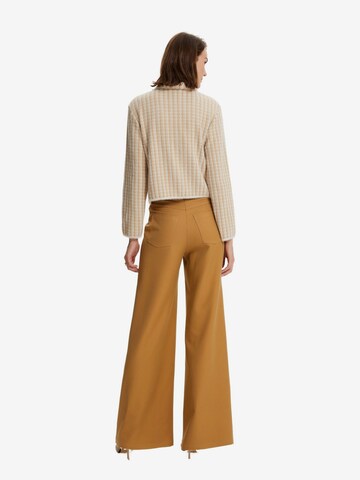 NOCTURNE Wide leg Broek in Bruin