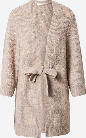 ESPRIT Knit Cardigan in Beige: front