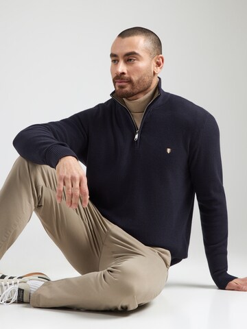 JACK & JONES Svetr 'JPRBLUREX' – modrá: přední strana