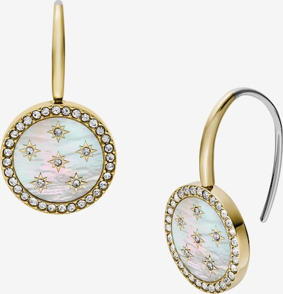 FOSSIL Naušnice u pastelno plava / zlatno žuta / roza, Pregled proizvoda