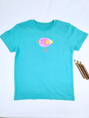 MelaDi Shirt 'Lila Vogel' in Blau