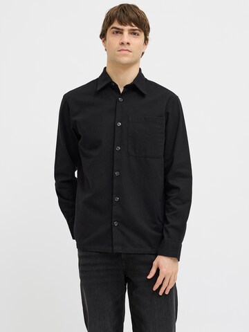 JJ Rebel Regular fit Srajca 'JREBCARL' | črna barva: sprednja stran