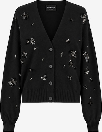 Twinset Strickjacke 'ACTITUDE' in Schwarz: Vorderseite
