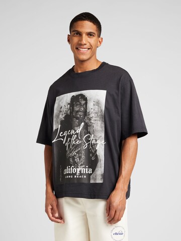 Only & Sons Shirt 'CELEBRITY RAP' in Zwart: voorkant