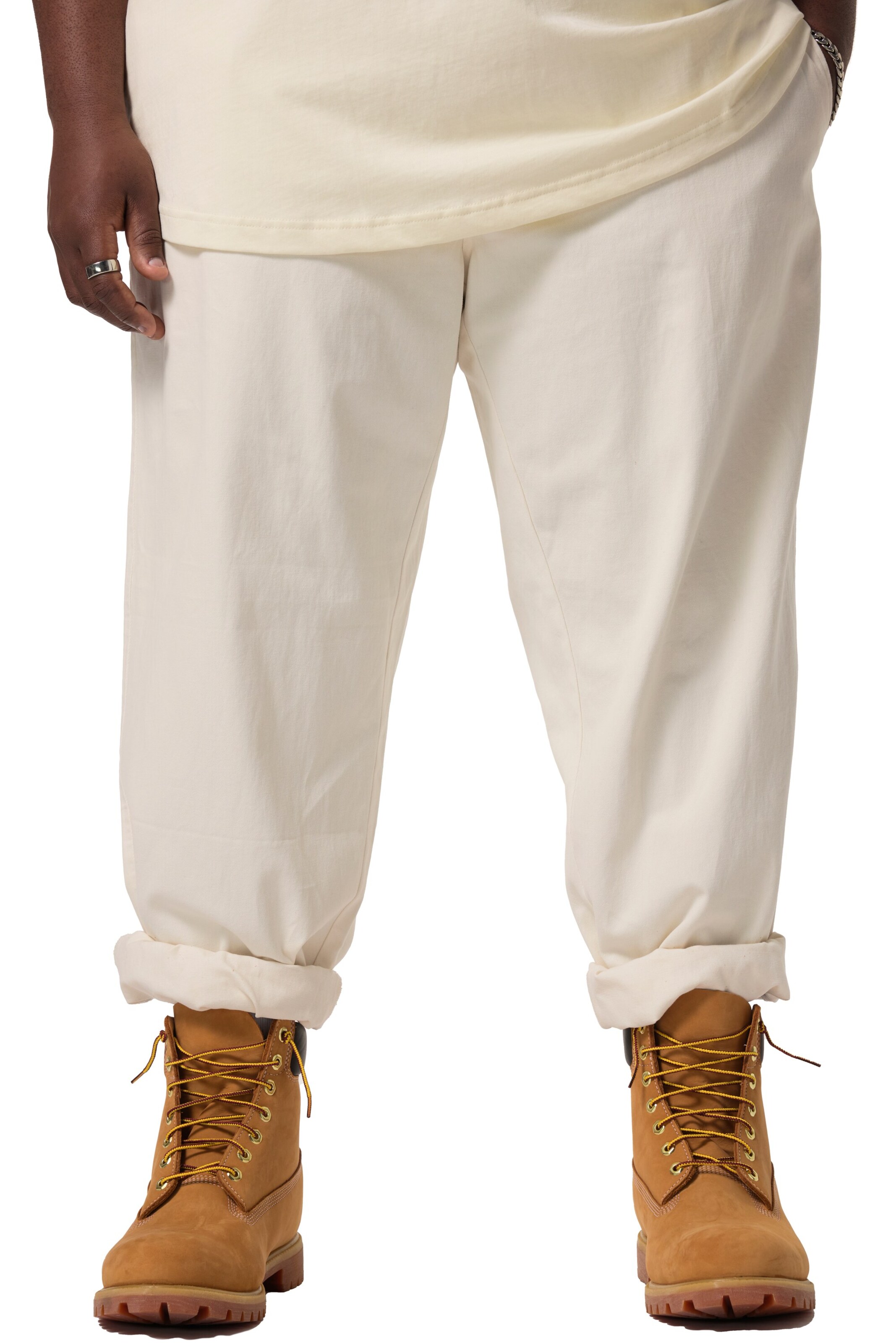 STHUGE Loosefit Chinohose in Weiß: Vorderseite