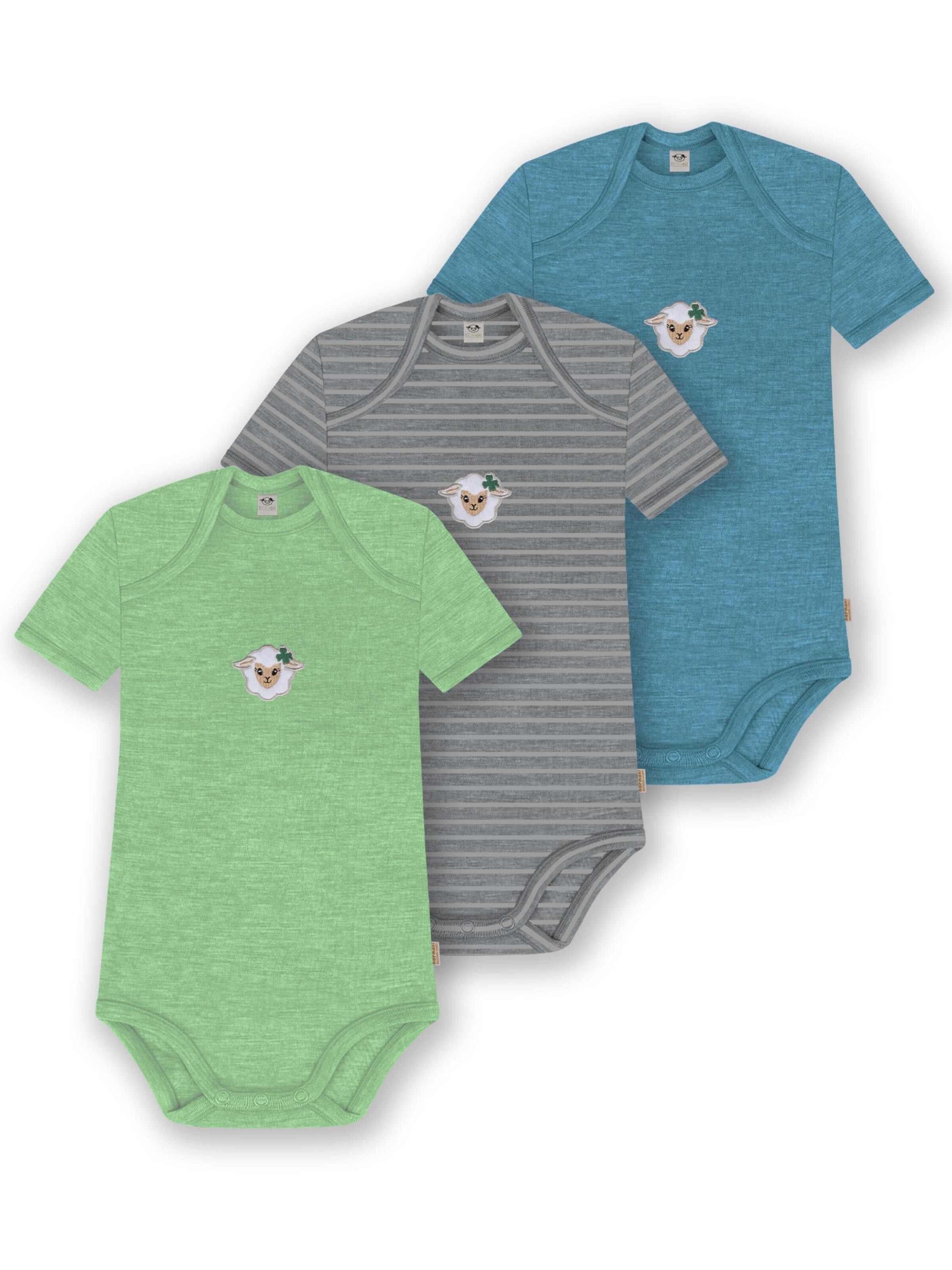 Barboteuse / body 'Tauranga' normani en mélange de couleurs : devant