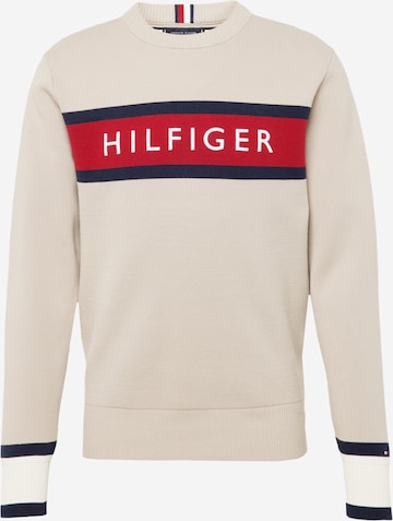 TOMMY HILFIGER Pulover | siva barva: sprednja stran