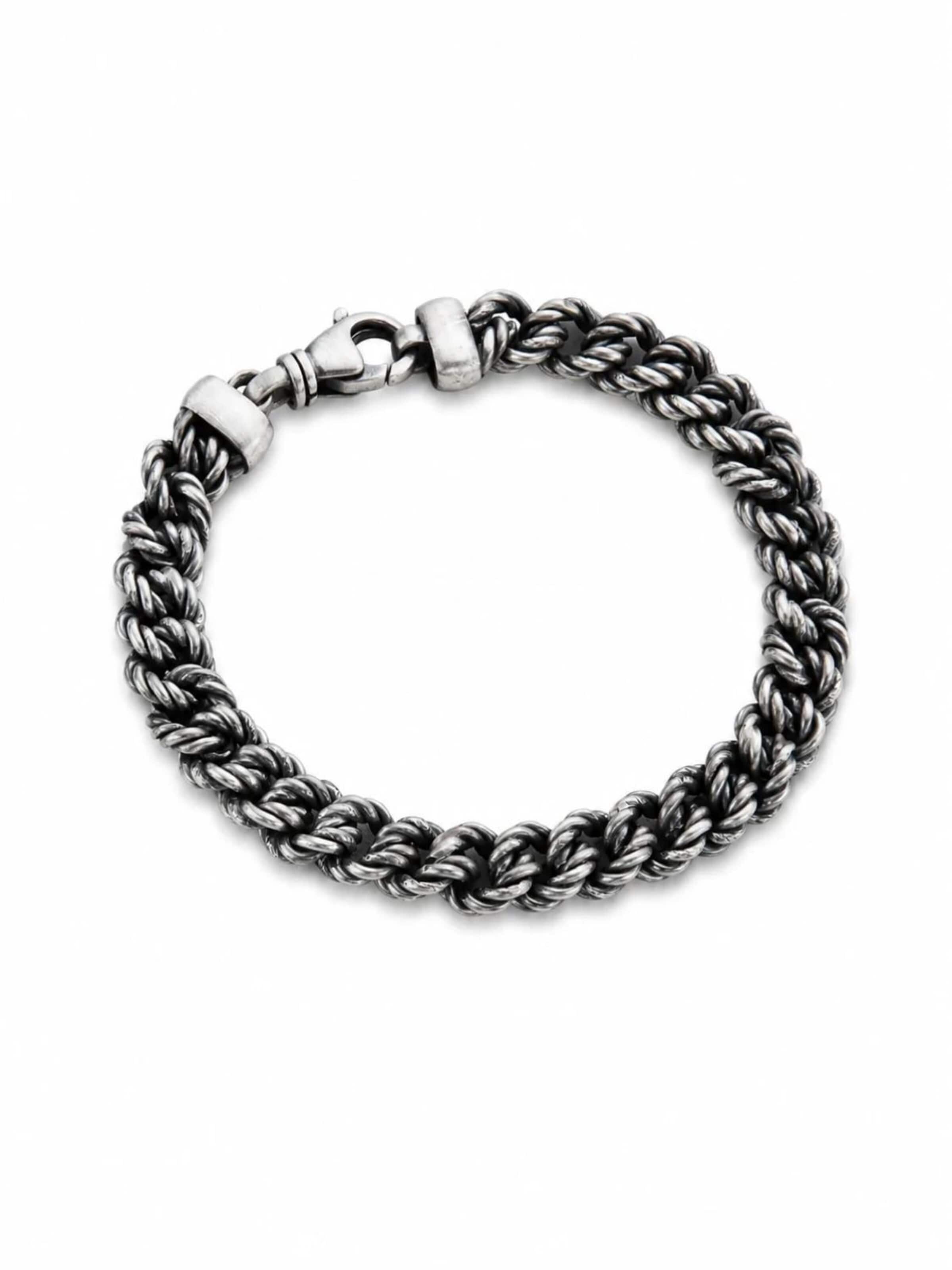 REYTEL - Pulsera 'DAPPER' en plata: frente