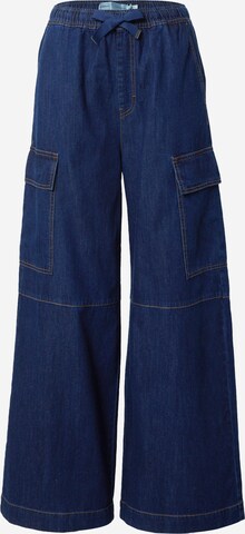 InWear - Pierna ancha Pantalón vaquero cargo 'IzoebelI' en azul: frente