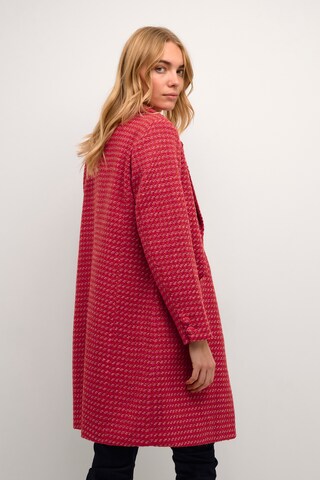 Cream Between-seasons coat 'Tulisa' in Red