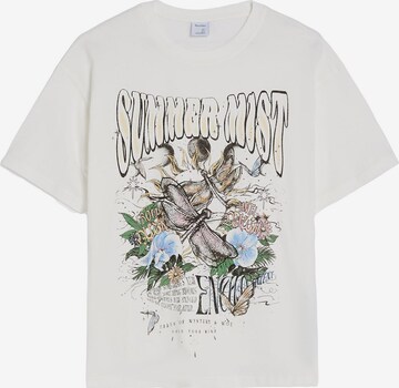 Bershka Shirt in Wit: voorkant