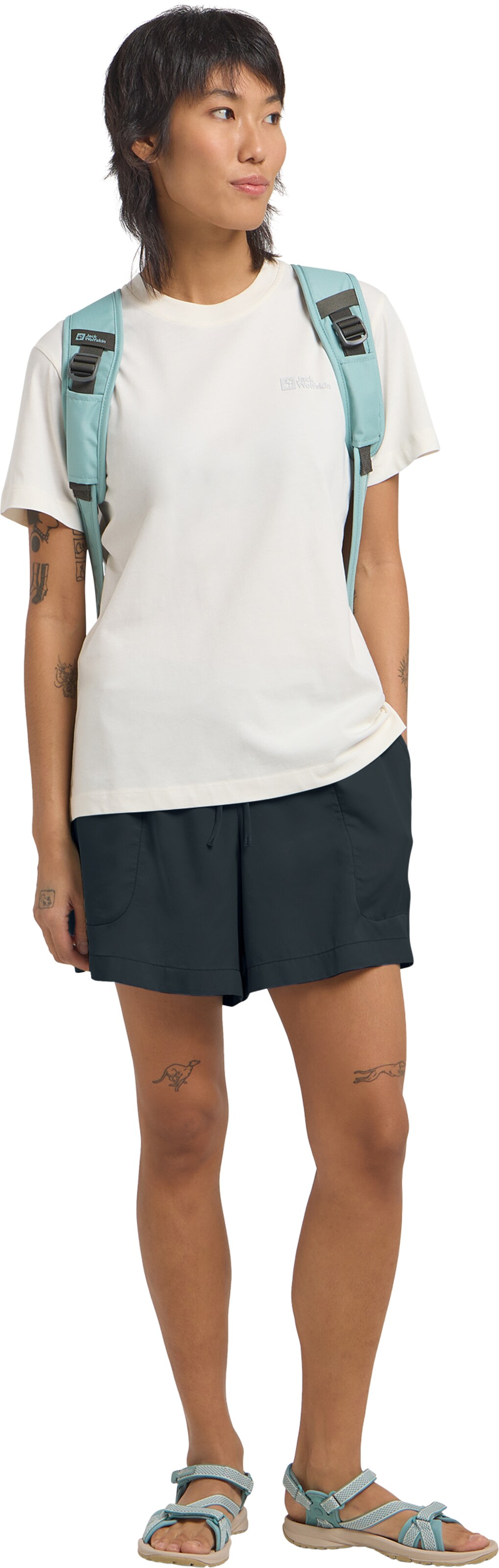 JACK WOLFSKIN Loose fit Outdoor Pants in Blue