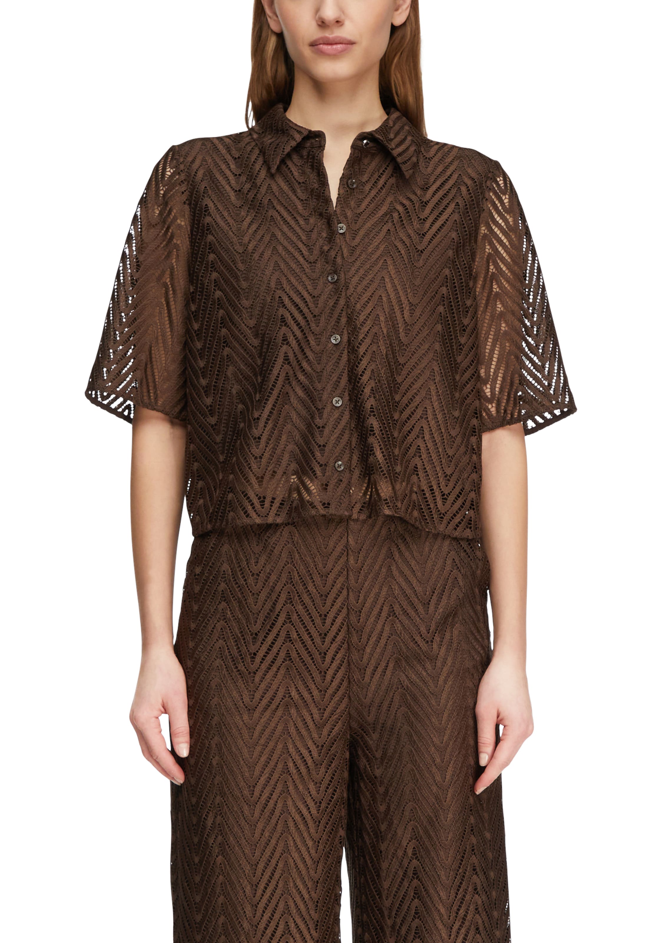 COMMA Bluse in Braun