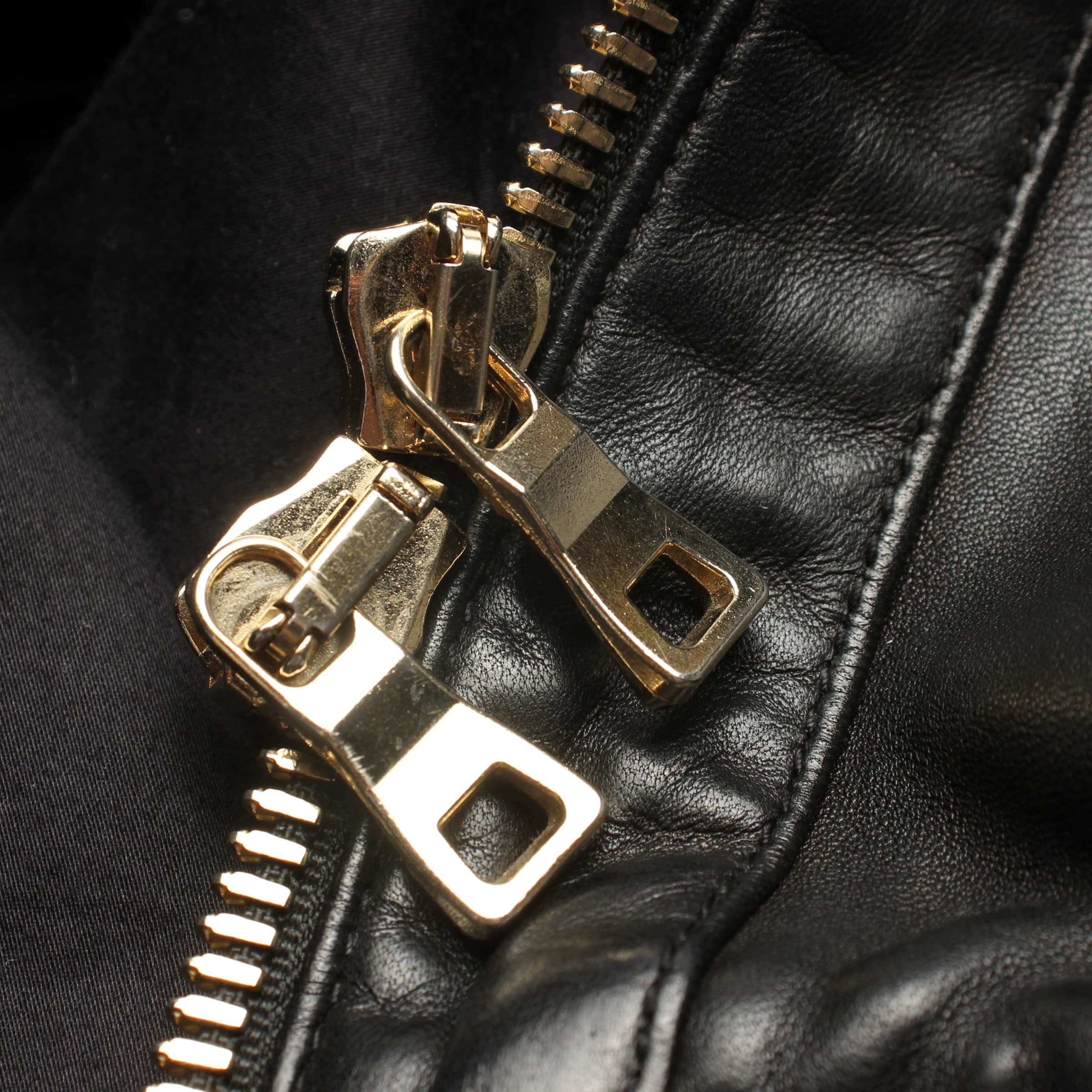 Balmain Lederjacke / Ledermantel L-XL in Schwarz