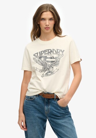 Superdry Shirt 'American Eagle' in Beige: front
