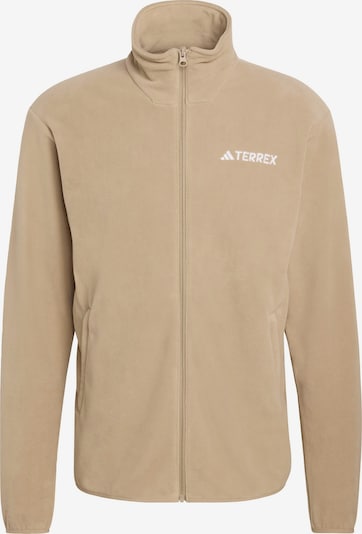 Funkcinis flisinis džemperis 'Multi Essentials' iš ADIDAS TERREX, spalva – smėlio spalva / balta, Prekių apžvalga