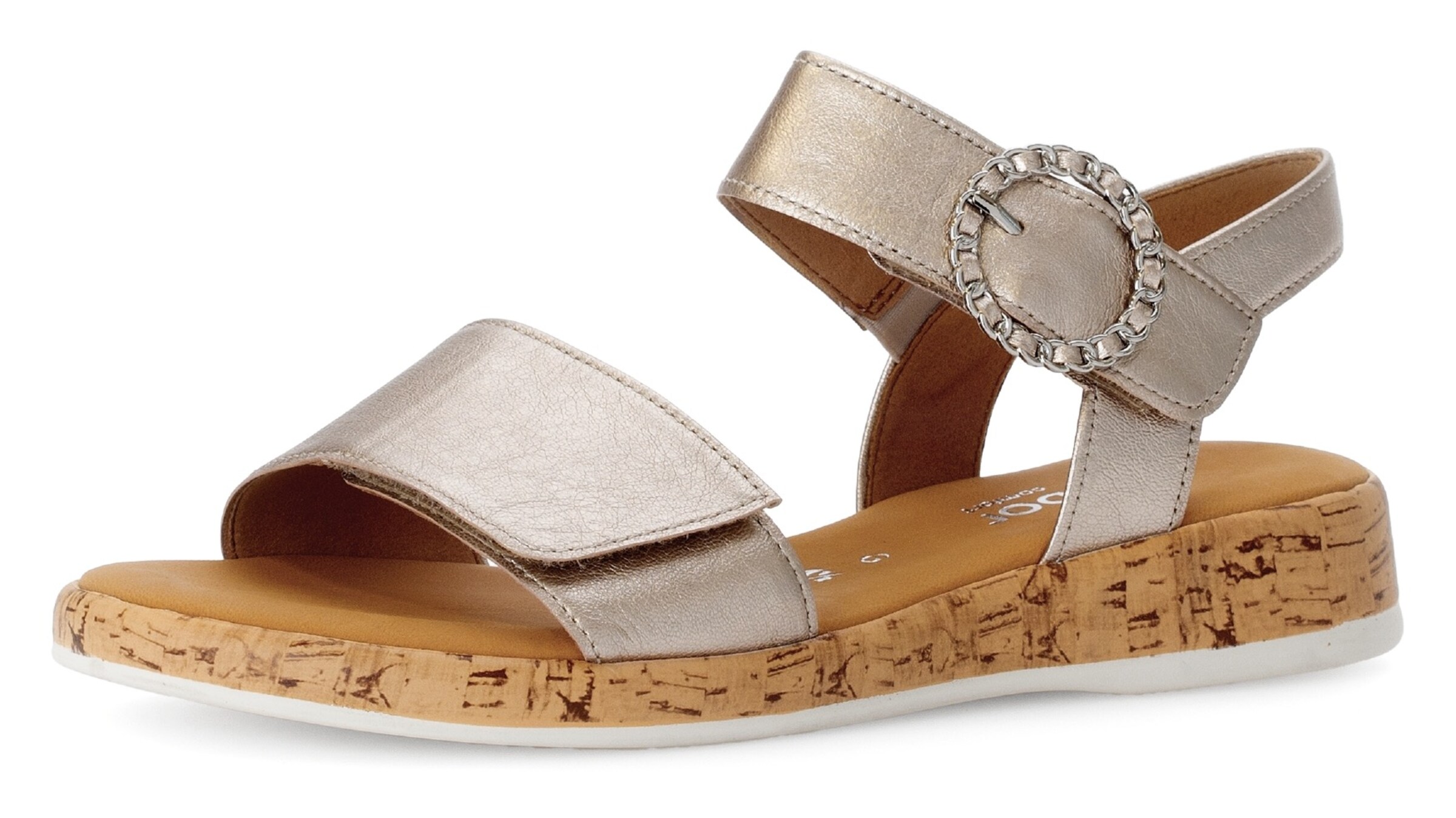 GABOR Strap sandal in Gold: front