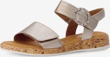 GABOR Sandale in Gold: Vorderseite