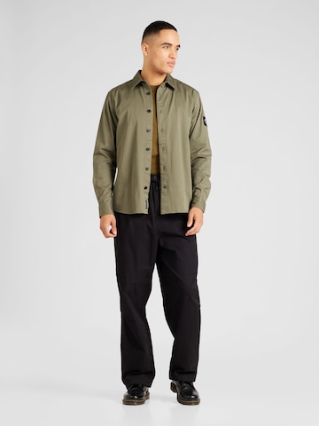 Calvin Klein Jeans Regular fit Button Up Shirt in Green