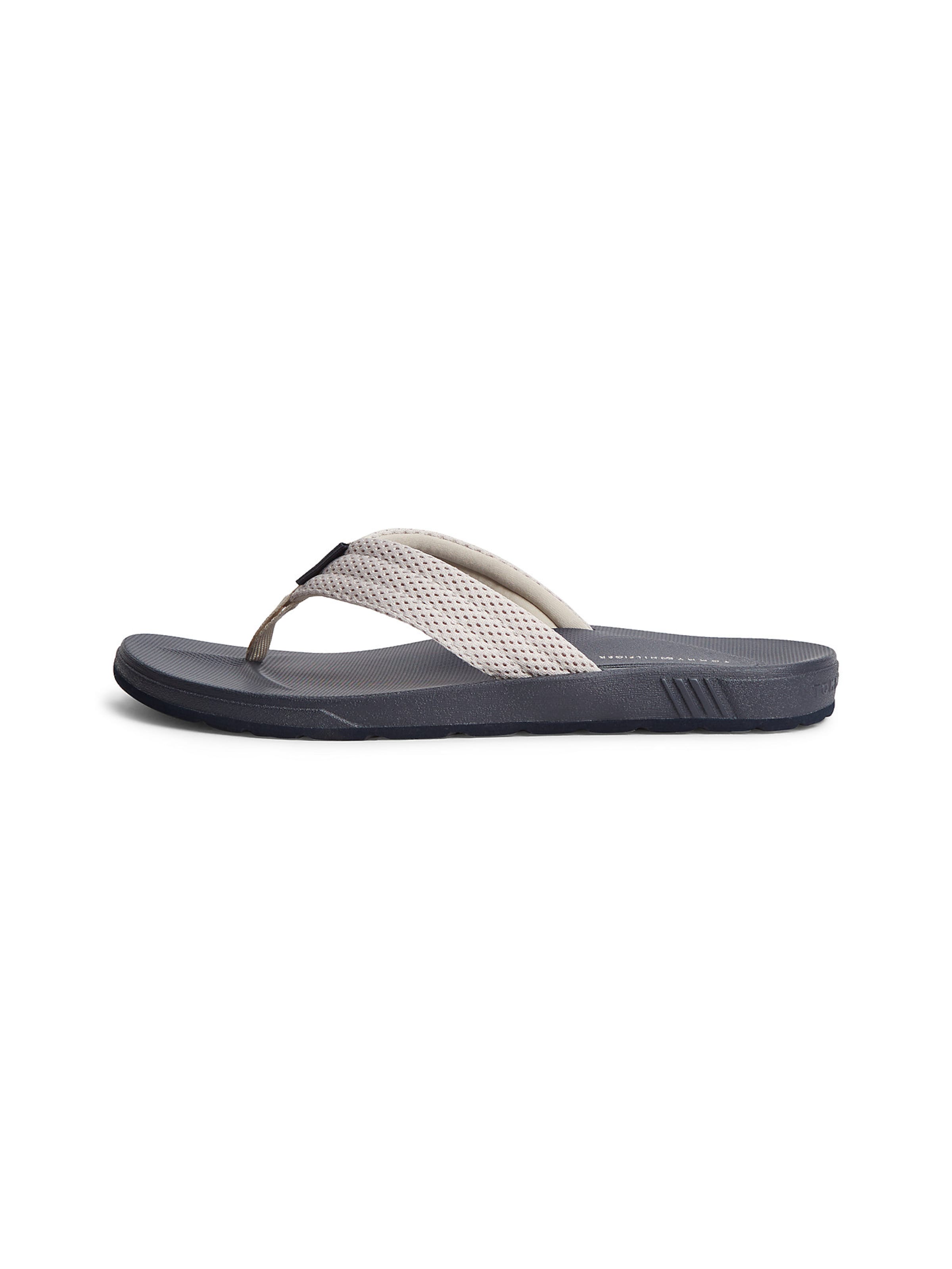 Tongs TOMMY HILFIGER en beige : devant