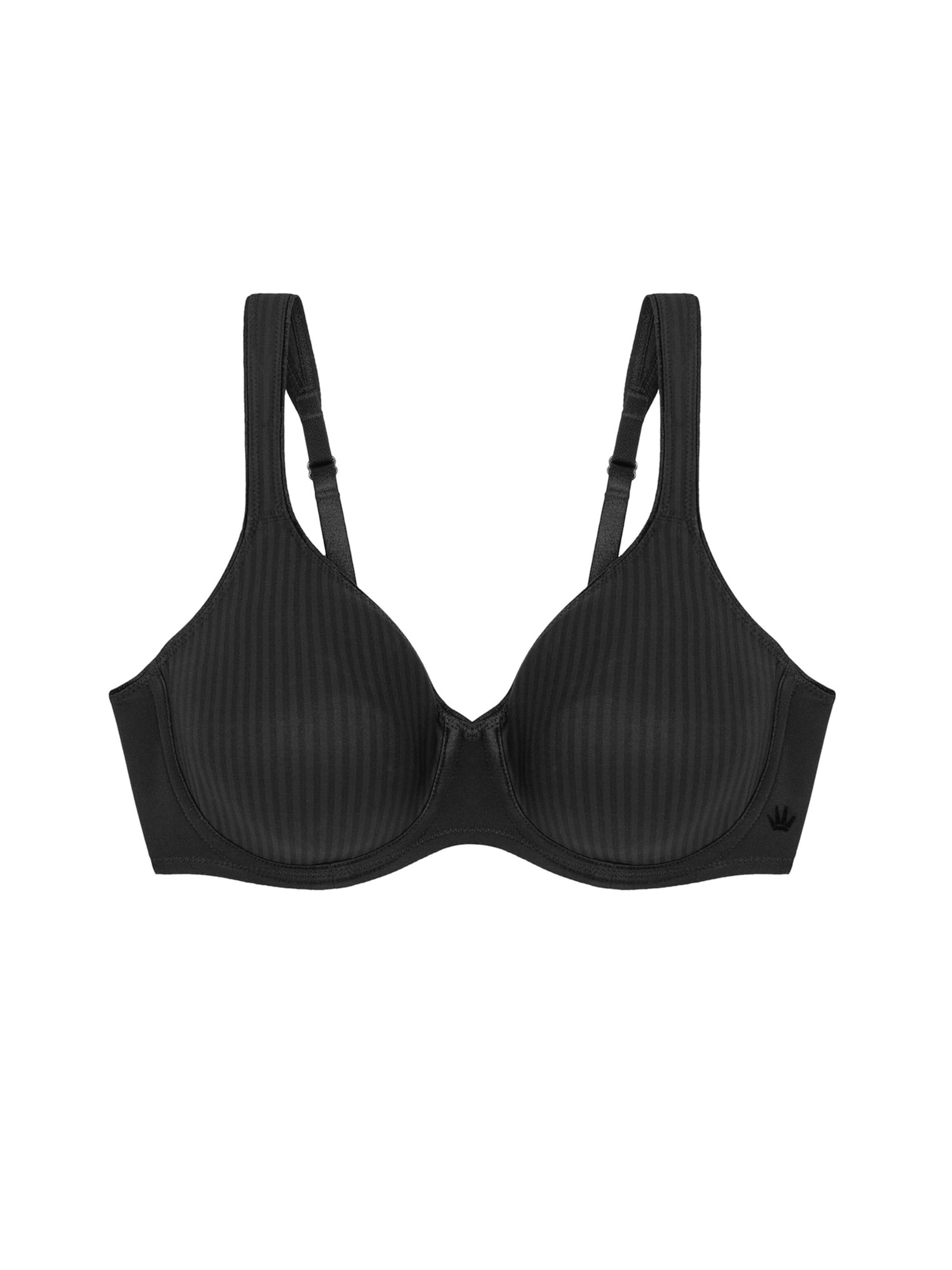 TRIUMPH T-shirt BH ' Modern Soft+Cotton ' in Zwart: voorkant