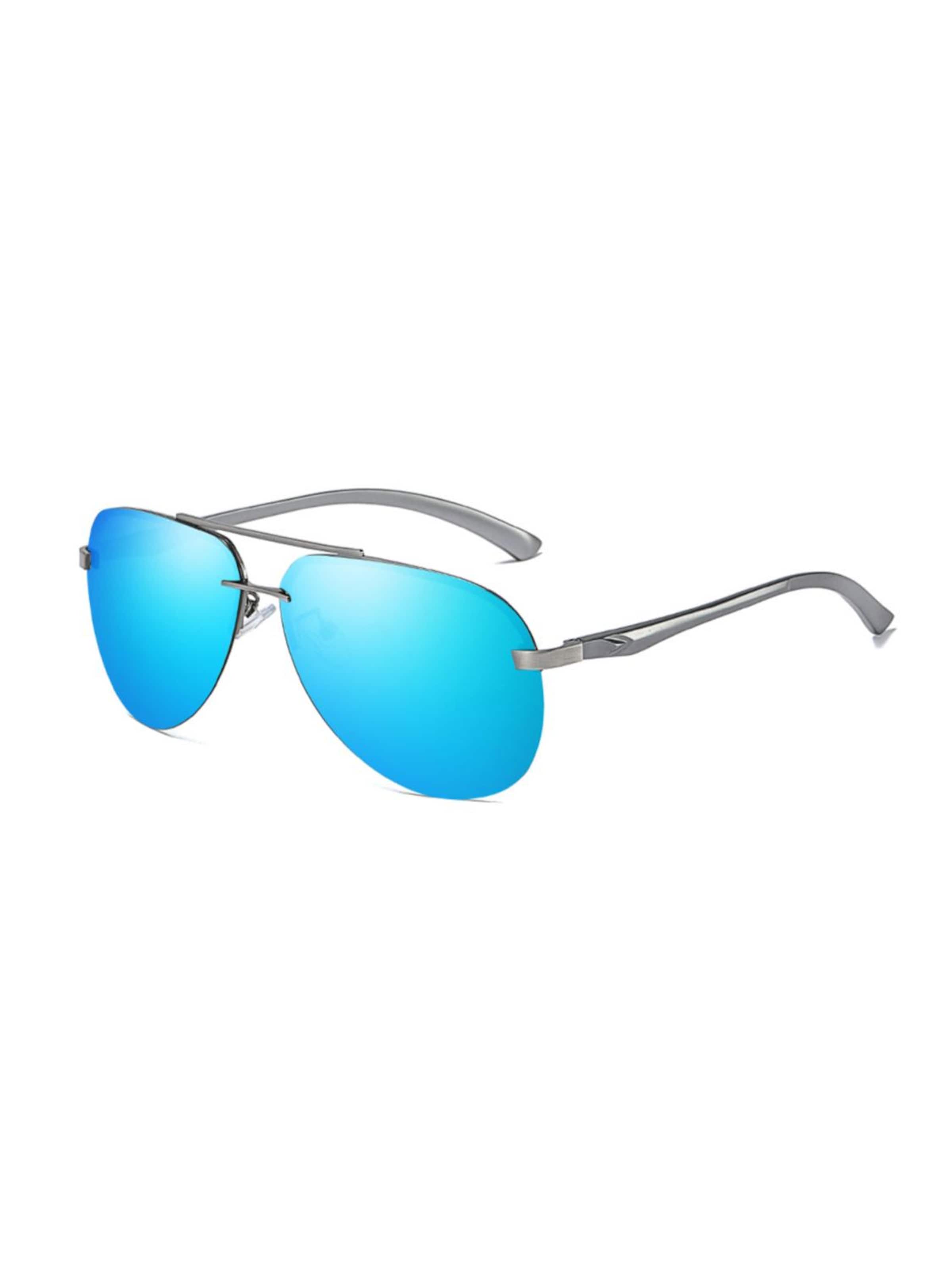 VEYREY Sunglasses 'Pilotenbrille Sonnenbrillen Laudin' in Blue: front