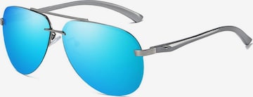 VEYREY Sunglasses 'Pilotenbrille Sonnenbrillen Laudin' in Blue: front