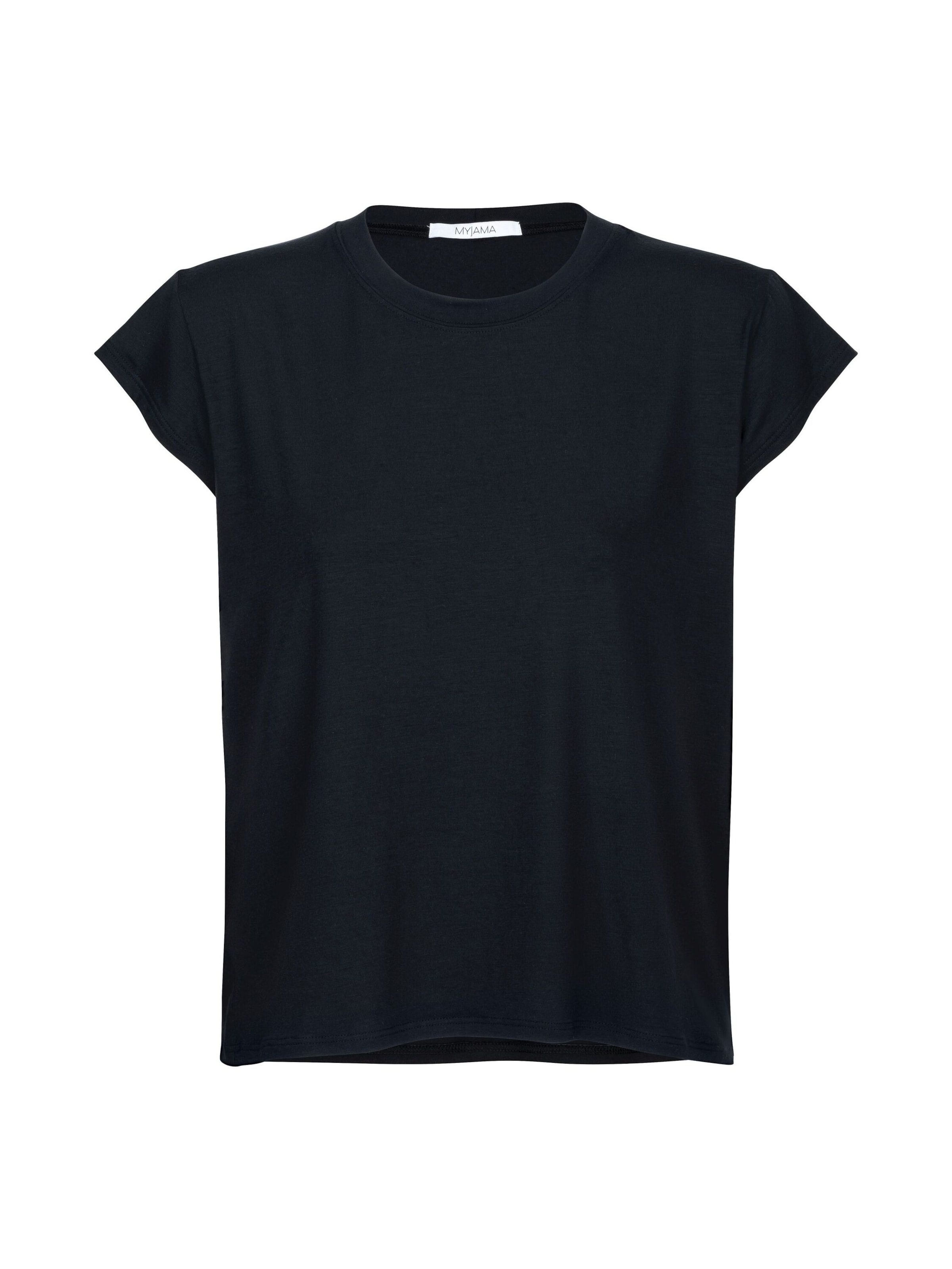 Myjama Schlafshirt in Schwarz: Vorderseite