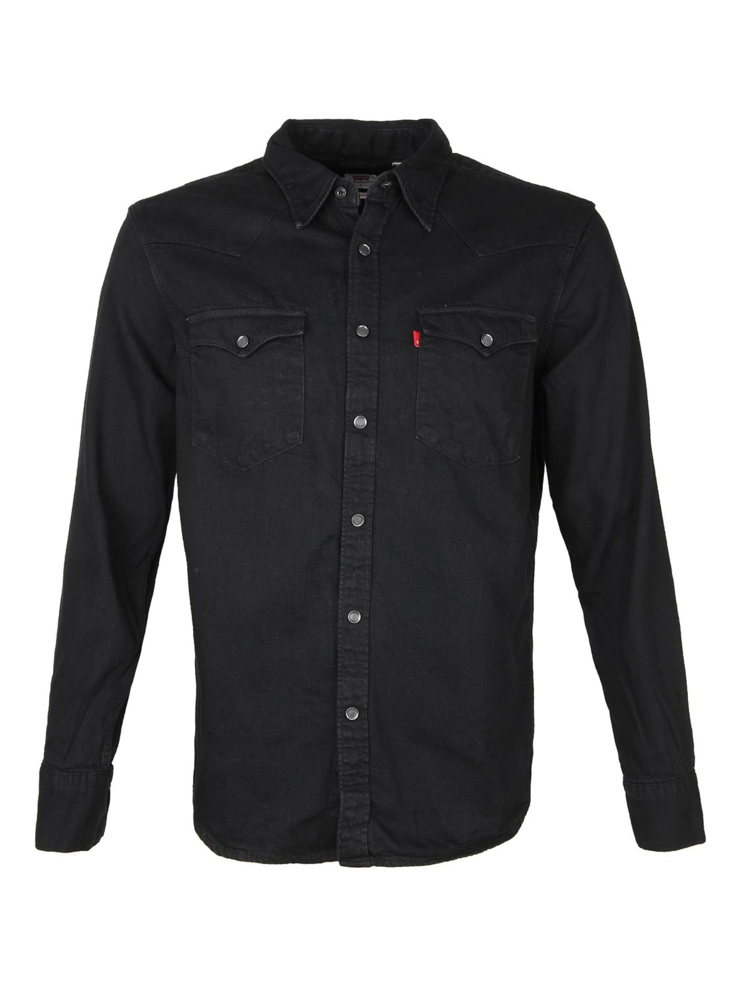 LEVI'S ® Regular Fit Hemd 'Barstow Marble'‌‌‌‌‌‌‌‌‌‌ in Schwarz: Vorderseite