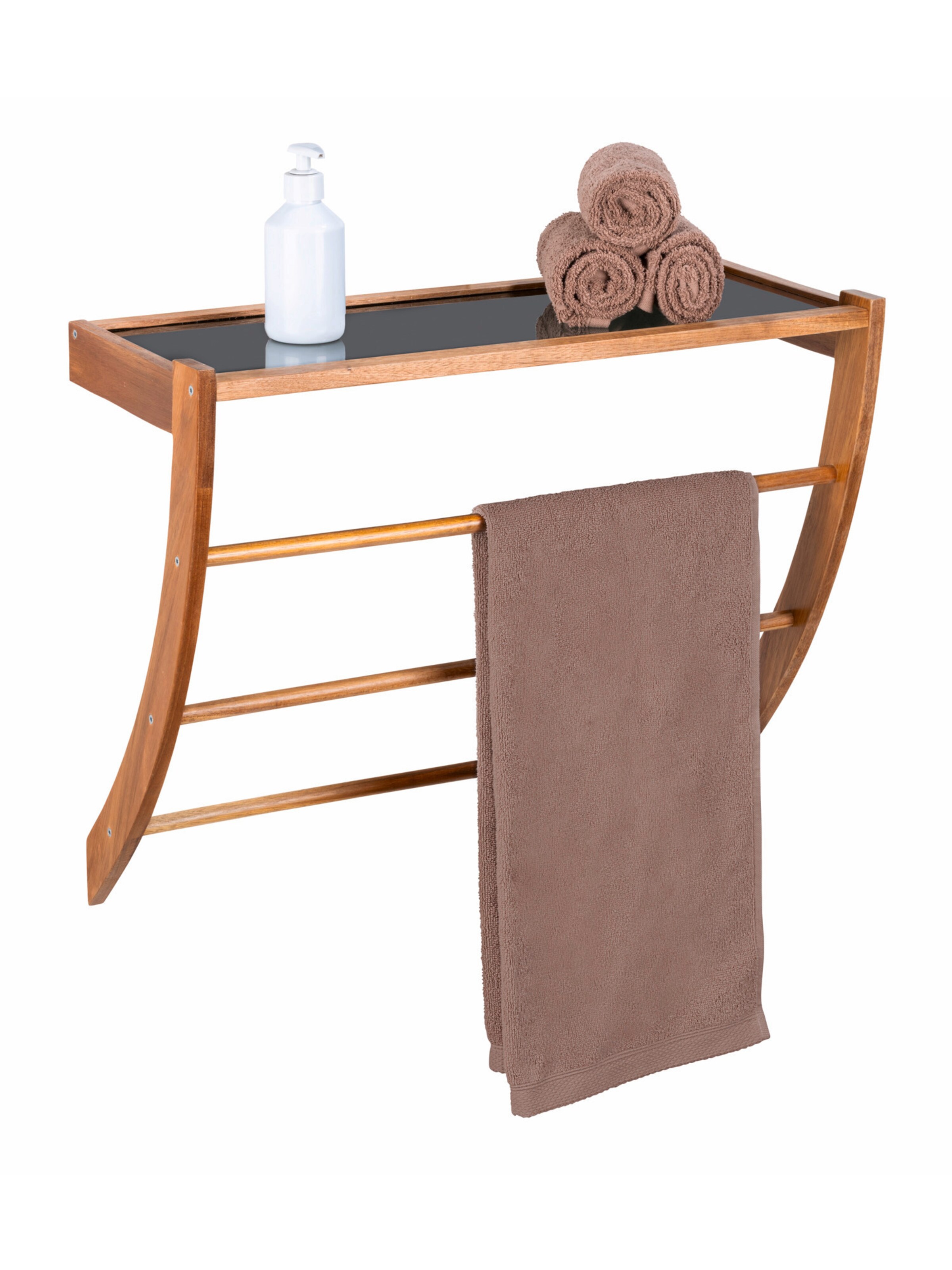 Wenko Shelf in Brown: front