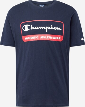 Champion Authentic Athletic Apparel Tričko – modrá: přední strana