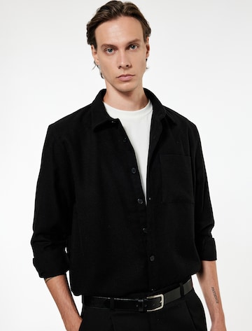 Koton Regular Fit Hemd in Schwarz: Vorderseite