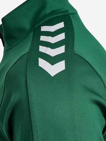 Hummel Athletic Zip-Up Hoodie 'CORE XK POLY' in Green