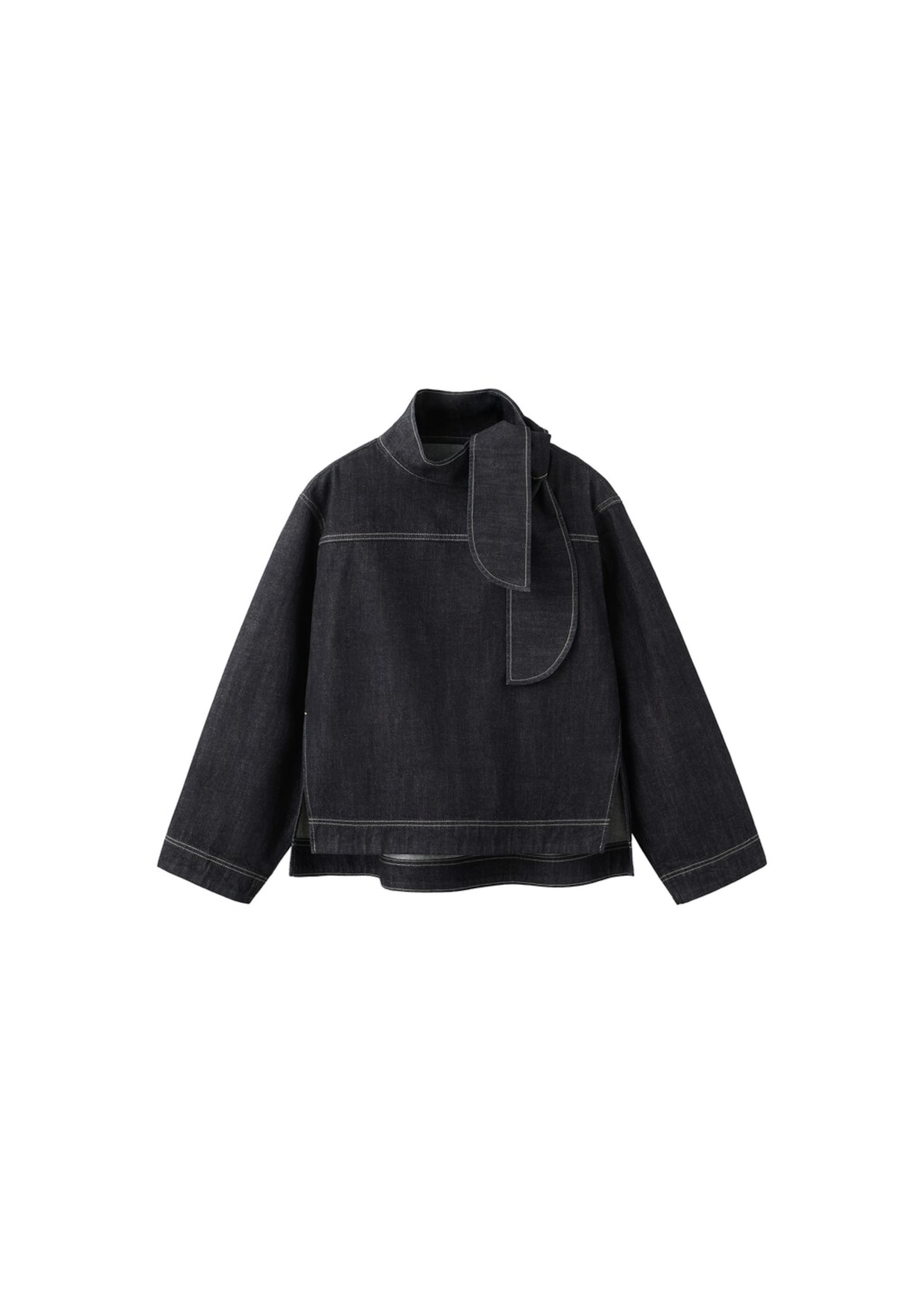 MANGO Blouse 'Sila' in Black: front