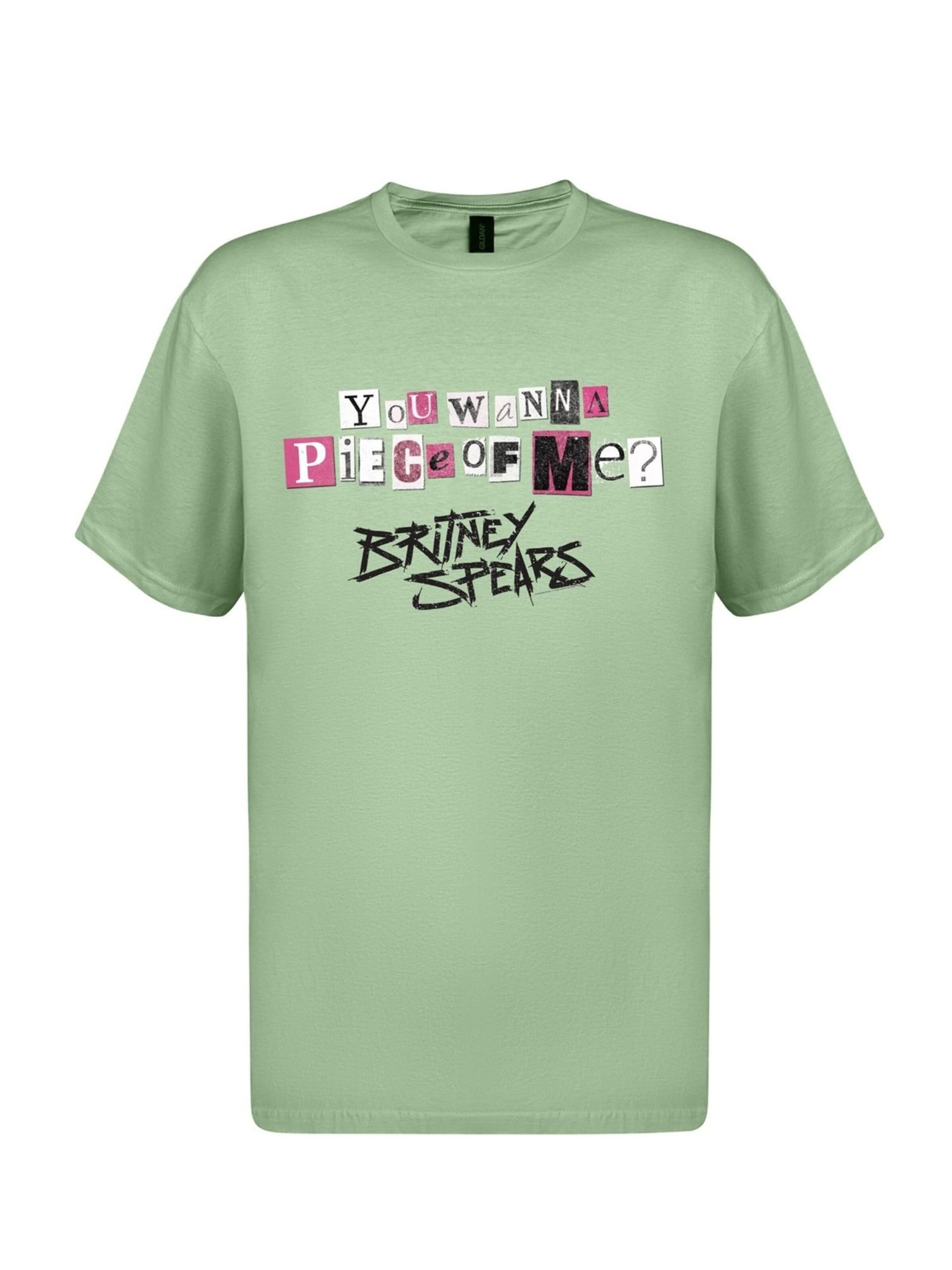 Britney Spears Collection Shirt 'Britney Spears Piece Of Me' in Groen: voorkant
