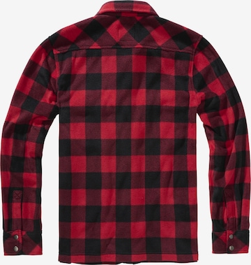 Brandit Regular fit Button Up Shirt 'Jeff' in Red