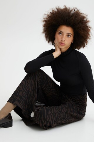 ICHI Wide leg Pants in Brown