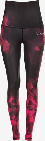 Skinny Pantalon de sport 'HWL102' Winshape en marron : devant