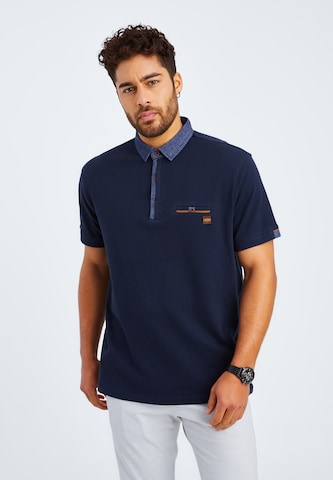 Leif Nelson Shirt in Blauw: voorkant