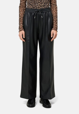 zero Skinny Hose in Lederoptik weites Bein 30 Inch in Schwarz: Vorderseite