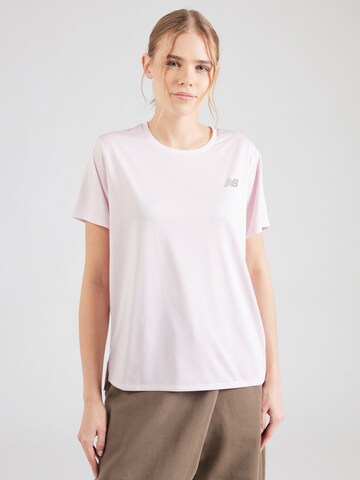 new balance - Camiseta funcional 'Essentials' en rosa: frente