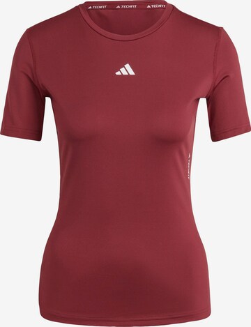 T-shirt fonctionnel ADIDAS PERFORMANCE en rouge : devant