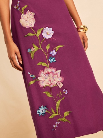 Jupe love & roses en rouge