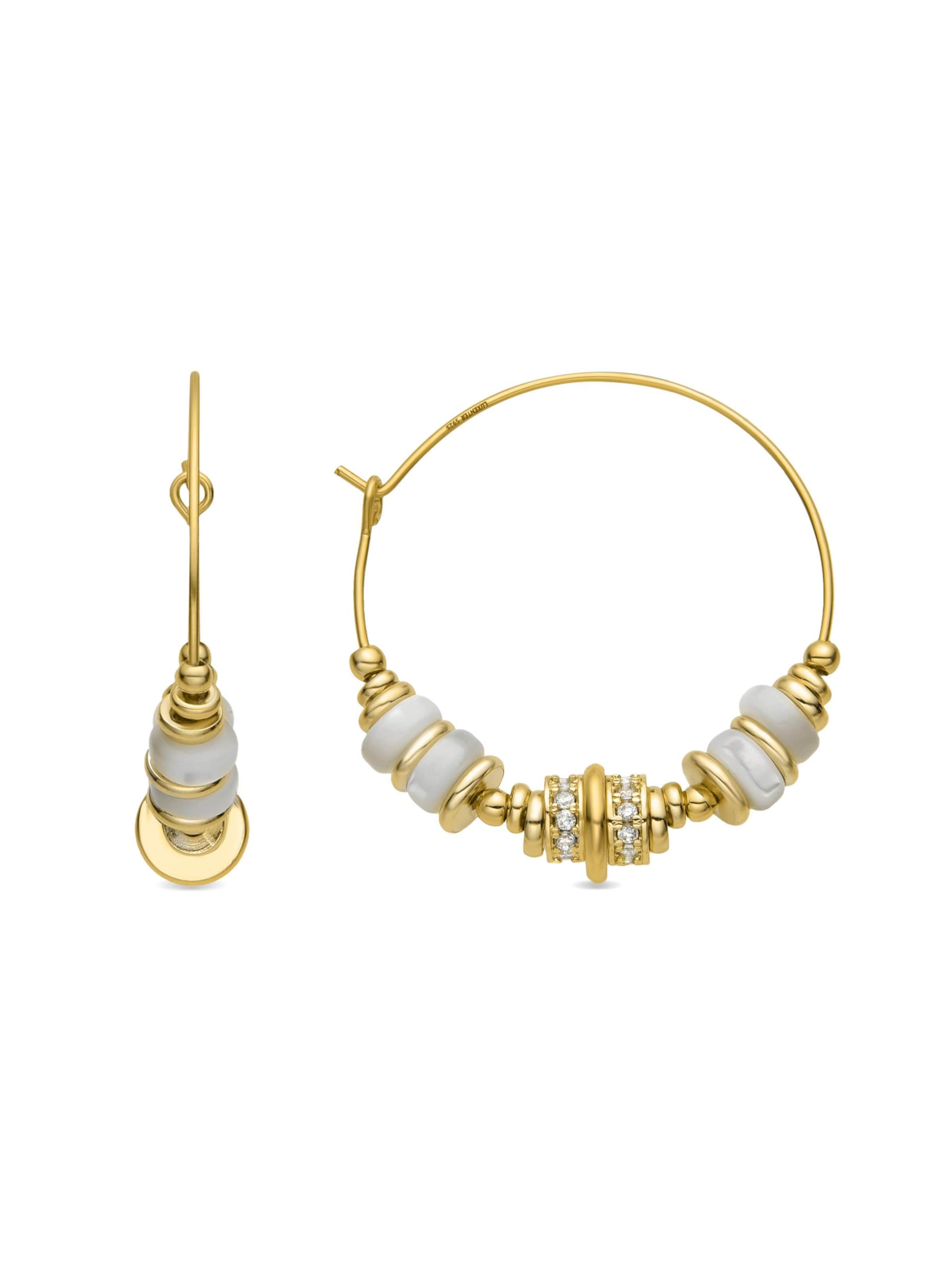 Luxenter Øreringe 'Darkba' i guld: forside