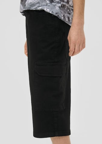 s.Oliver Wide Leg Hose in Schwarz